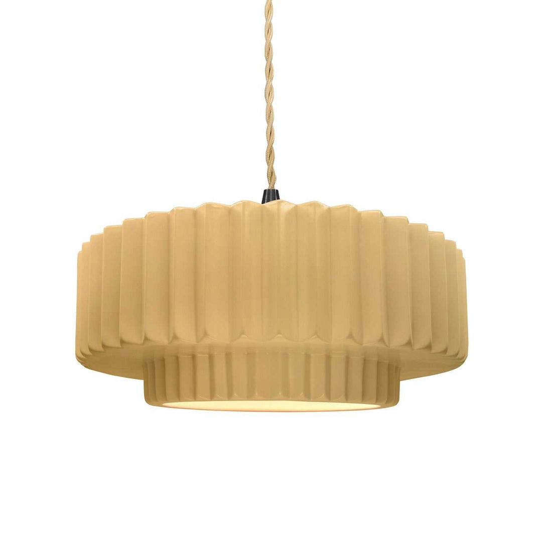 Radiance One Light Pendant in Muted Yellow Justice Designs