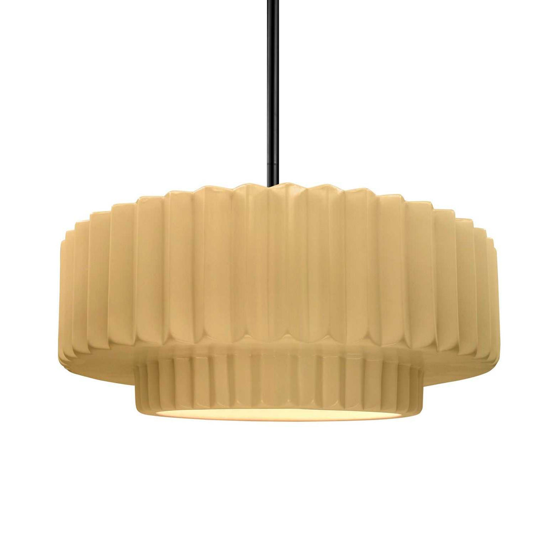 Radiance One Light Pendant in Muted Yellow Justice Designs