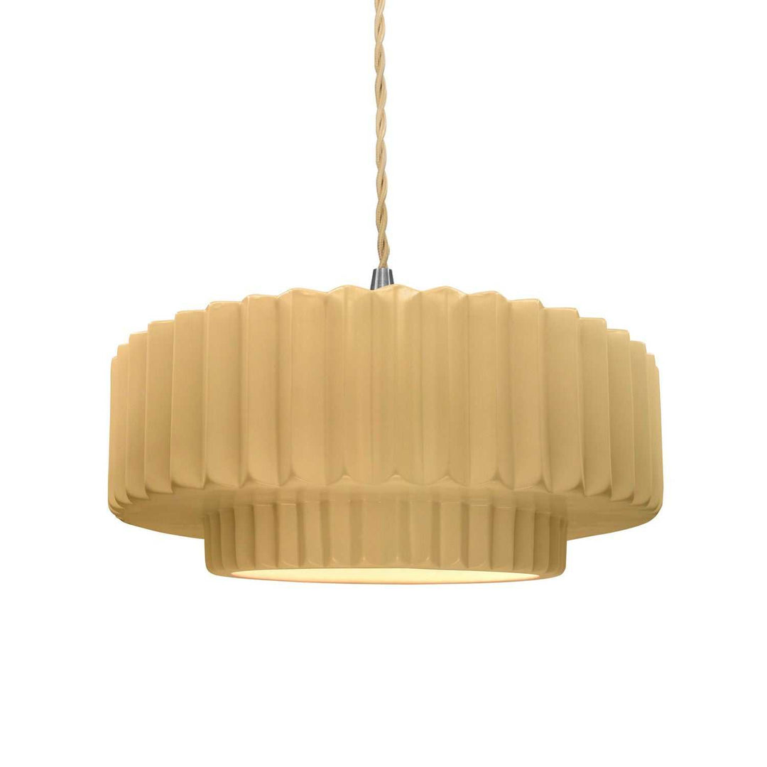 Radiance One Light Pendant in Muted Yellow Justice Designs