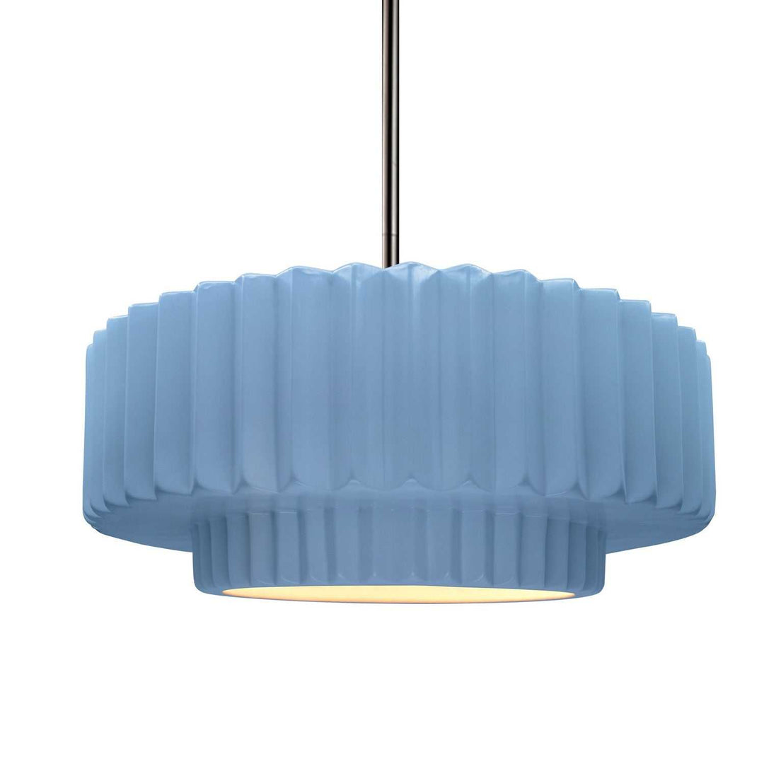 Radiance One Light Pendant in Sky Blue Justice Designs