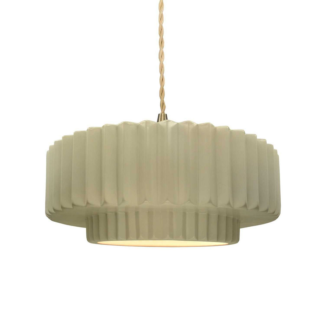 Radiance One Light Pendant in Vanilla (Gloss) Justice Designs