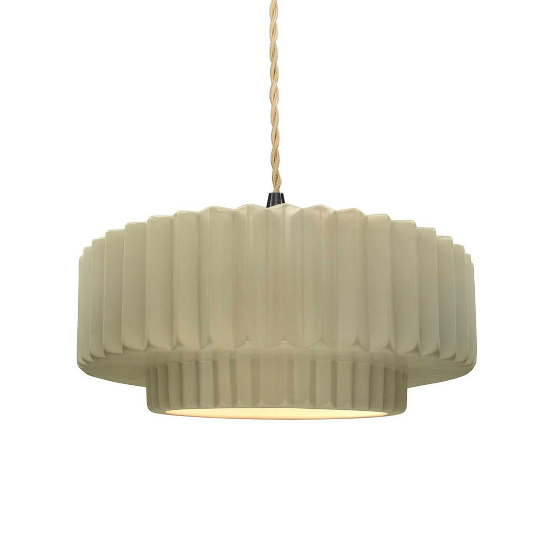 Radiance One Light Pendant in Vanilla (Gloss) Justice Designs