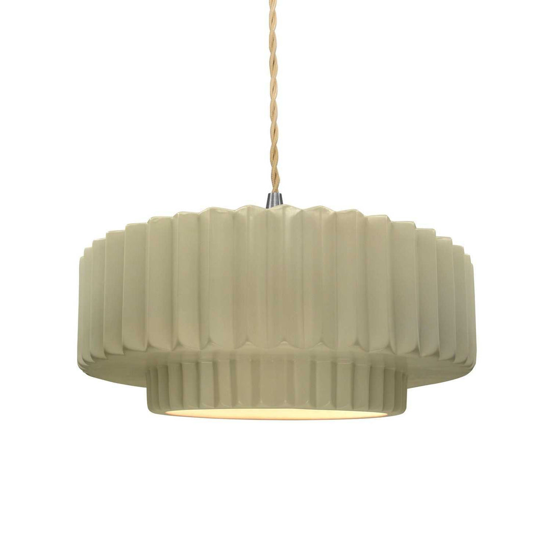 Radiance One Light Pendant in Vanilla (Gloss) Justice Designs