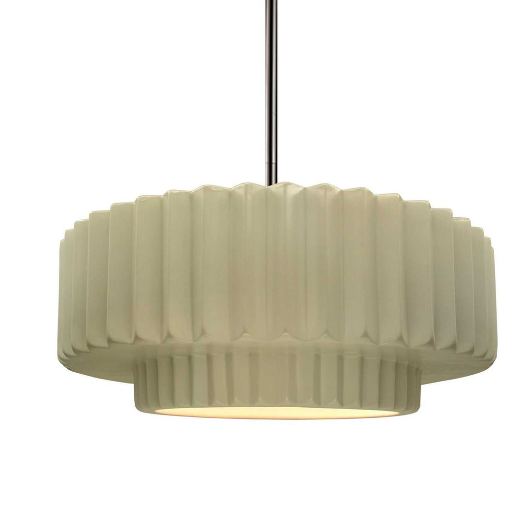 Radiance One Light Pendant in Vanilla (Gloss) Justice Designs
