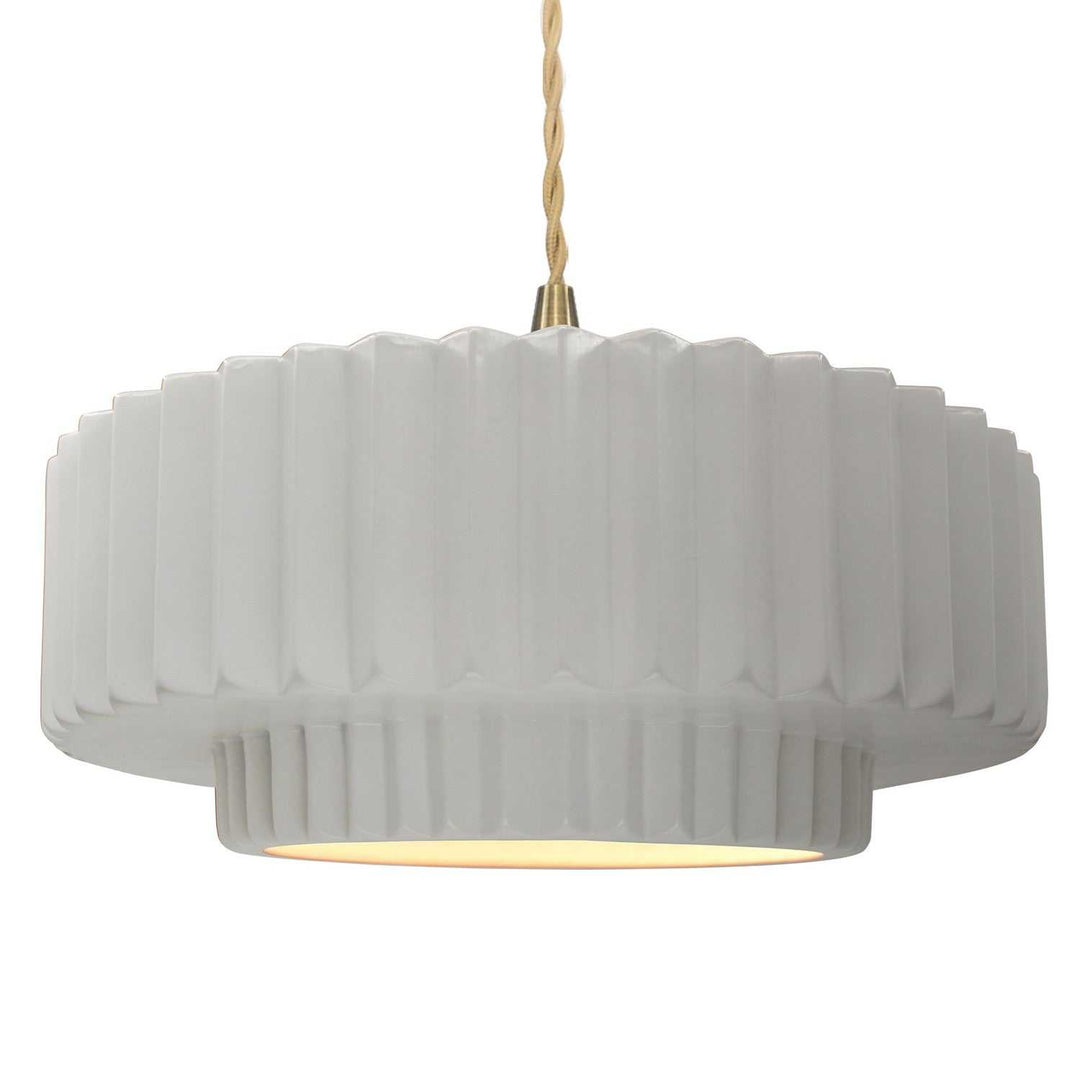 Radiance One Light Pendant in Bisque Justice Designs