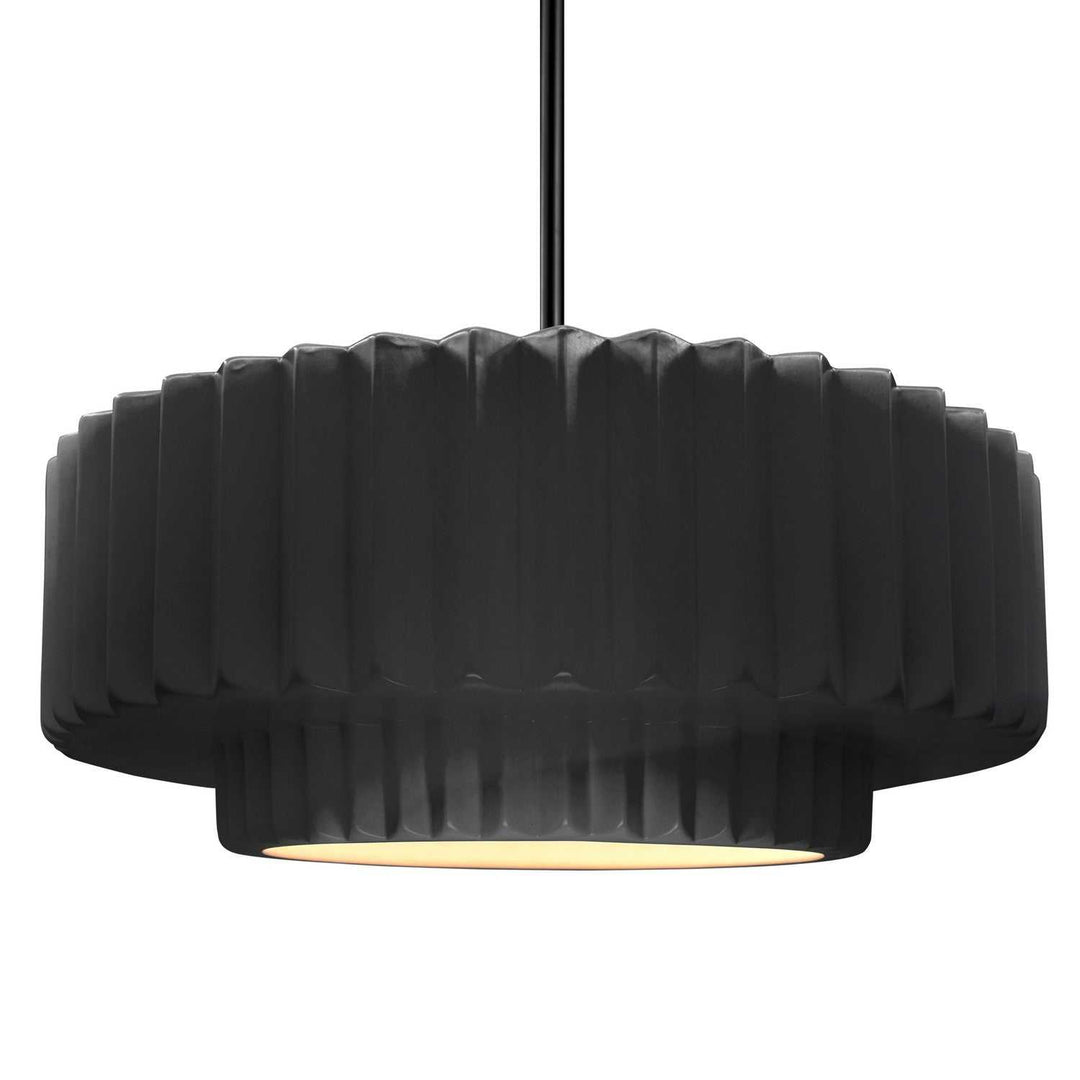 Radiance One Light Pendant in Gloss Black Justice Designs
