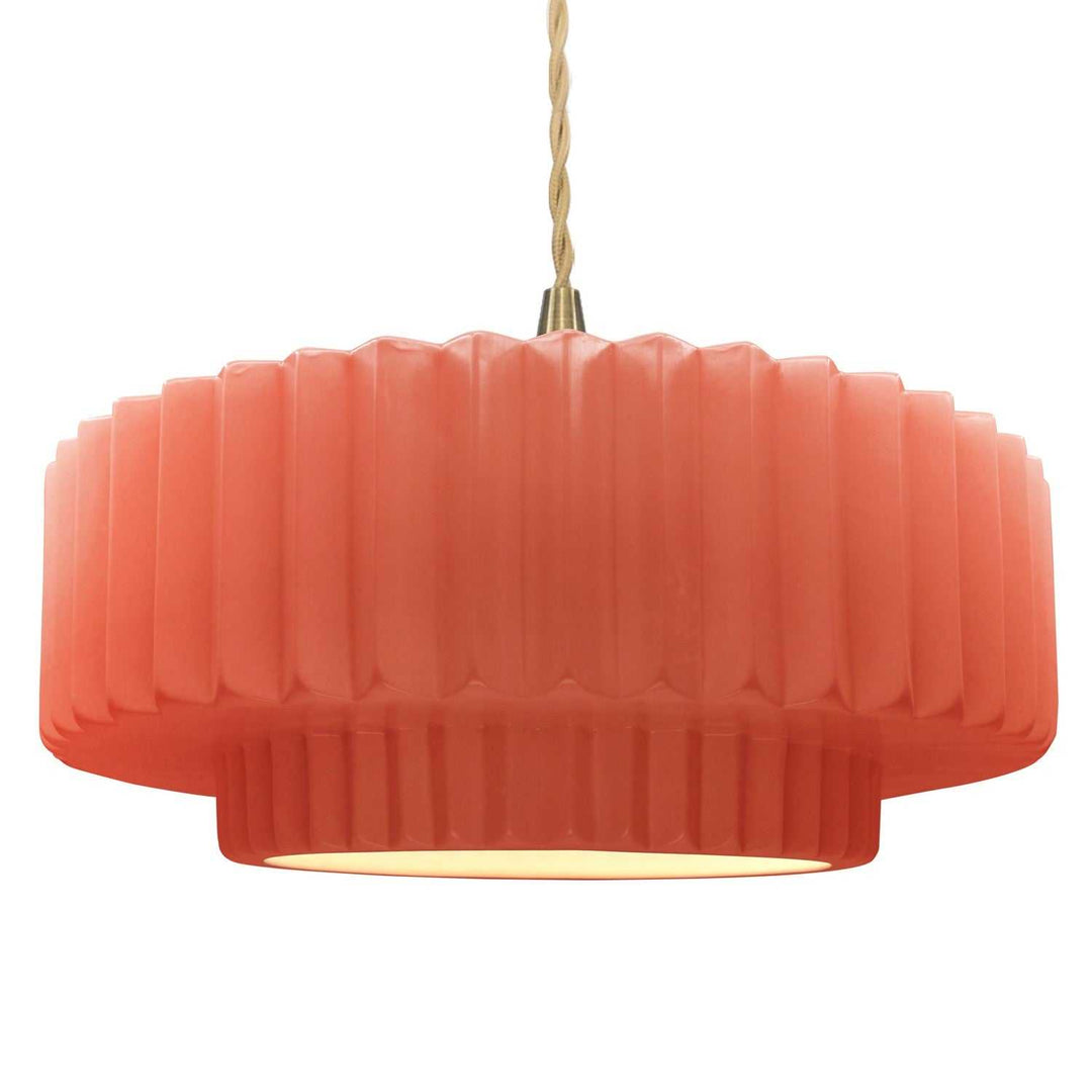 Radiance One Light Pendant in Gloss Blush Justice Designs