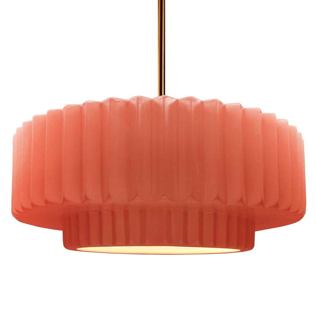 Radiance One Light Pendant in Gloss Blush Justice Designs