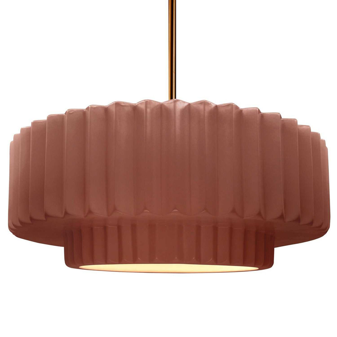 Radiance One Light Pendant in Canyon Clay Justice Designs