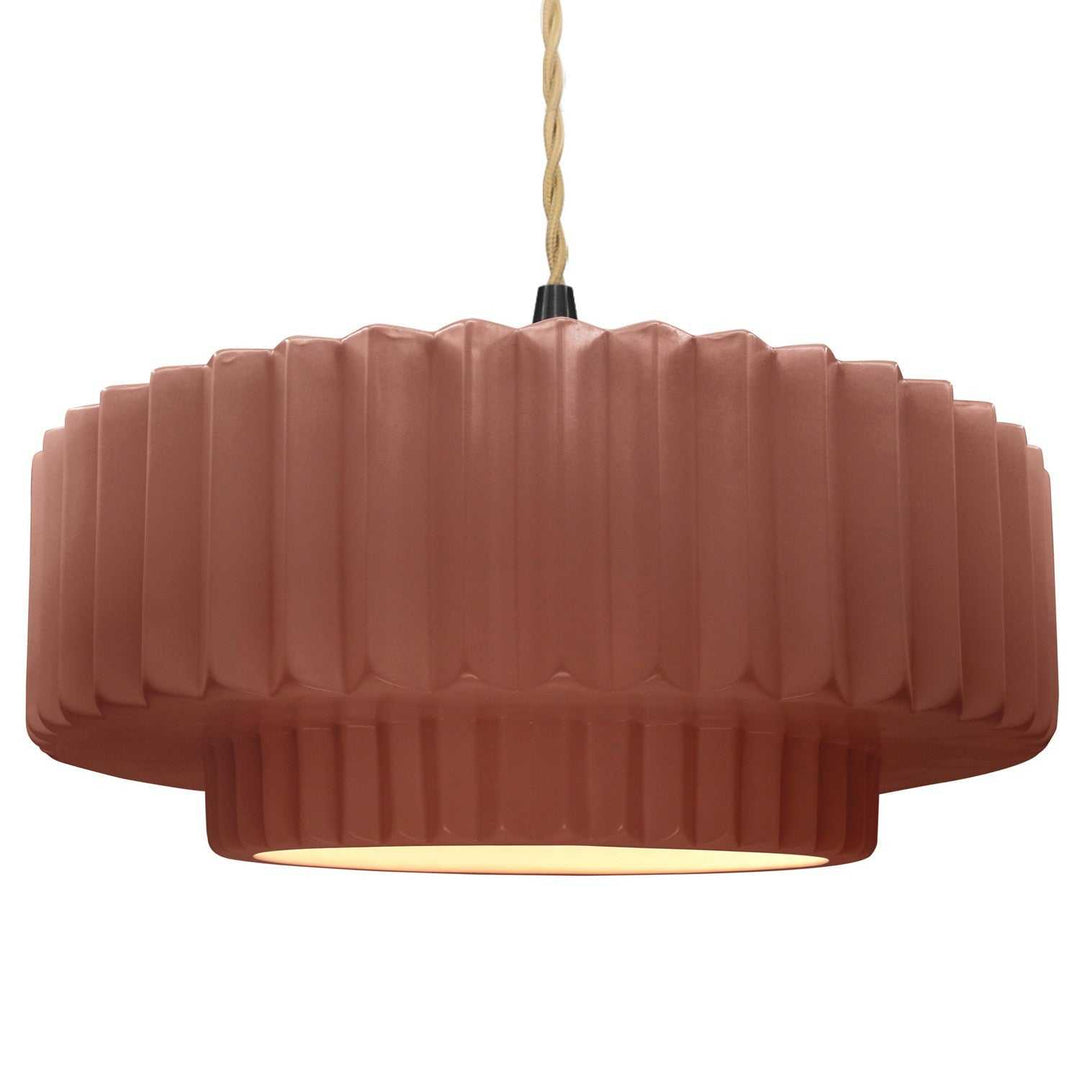 Radiance One Light Pendant in Canyon Clay Justice Designs