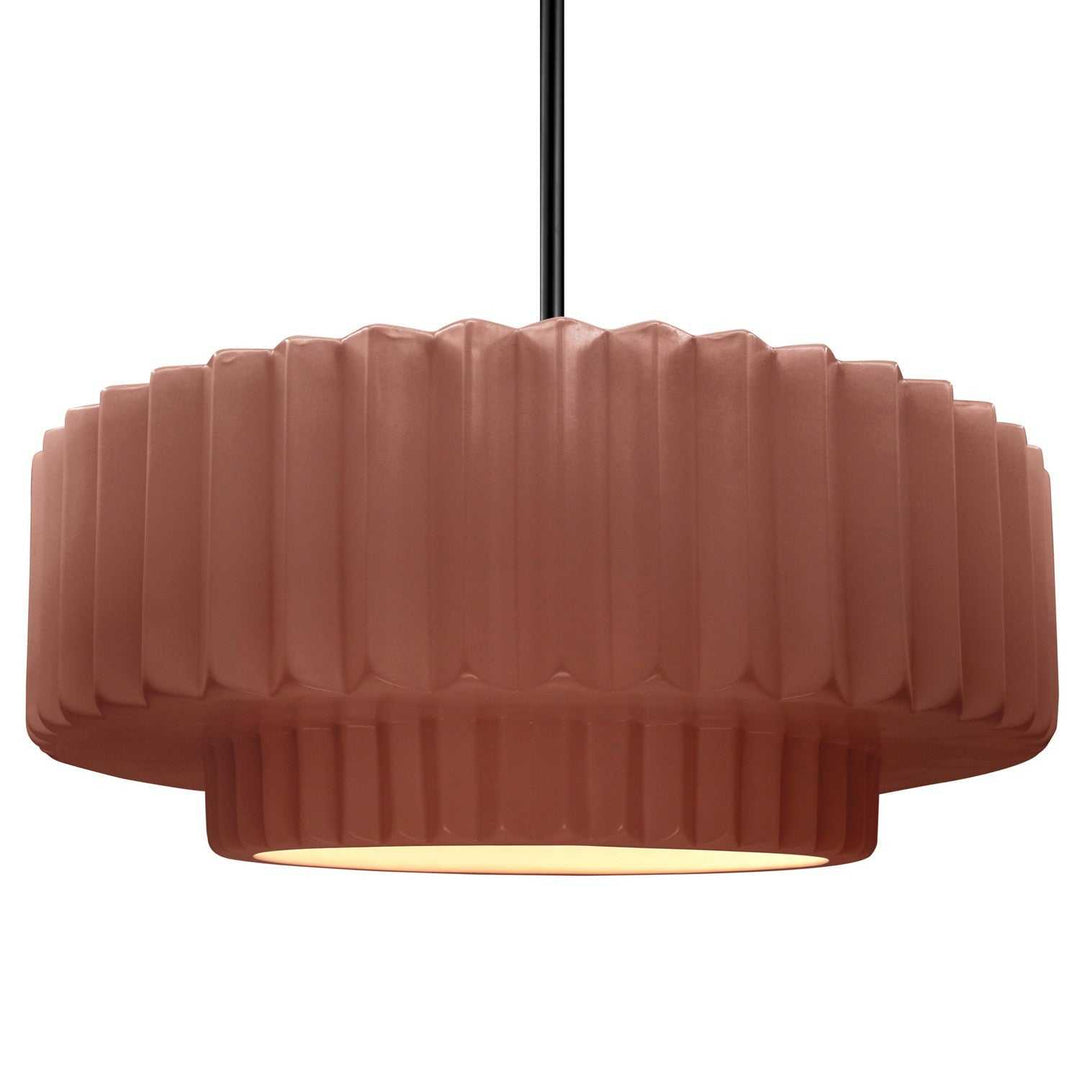 Radiance One Light Pendant in Canyon Clay Justice Designs