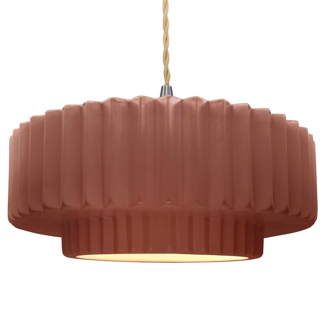Radiance One Light Pendant in Canyon Clay Justice Designs