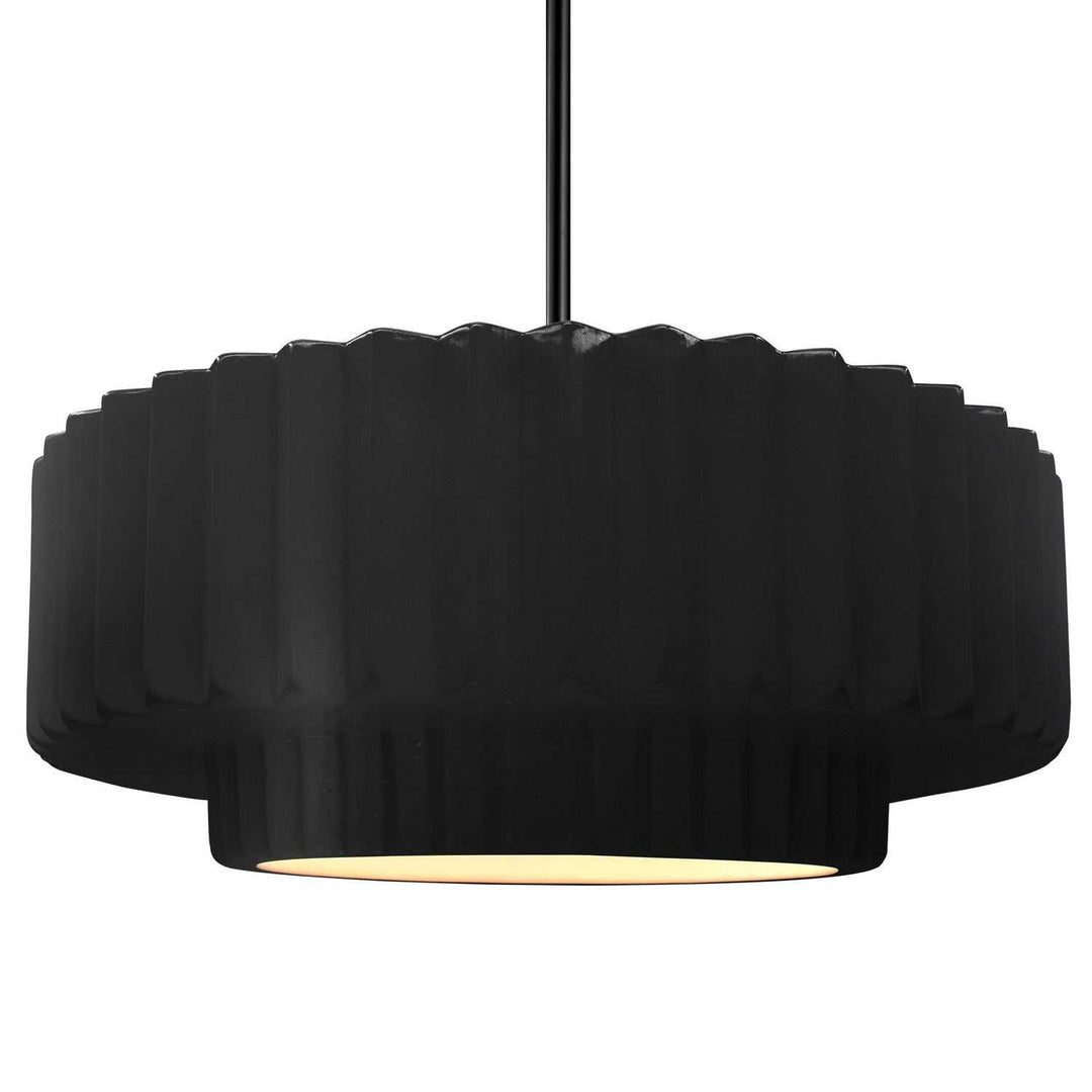 Radiance One Light Pendant in Carbon - Matte Black Justice Designs