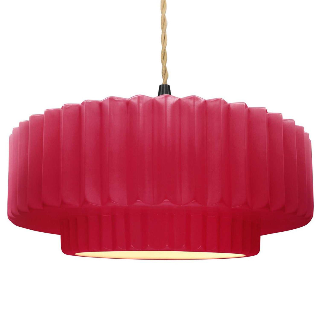 Radiance One Light Pendant in Cerise Justice Designs