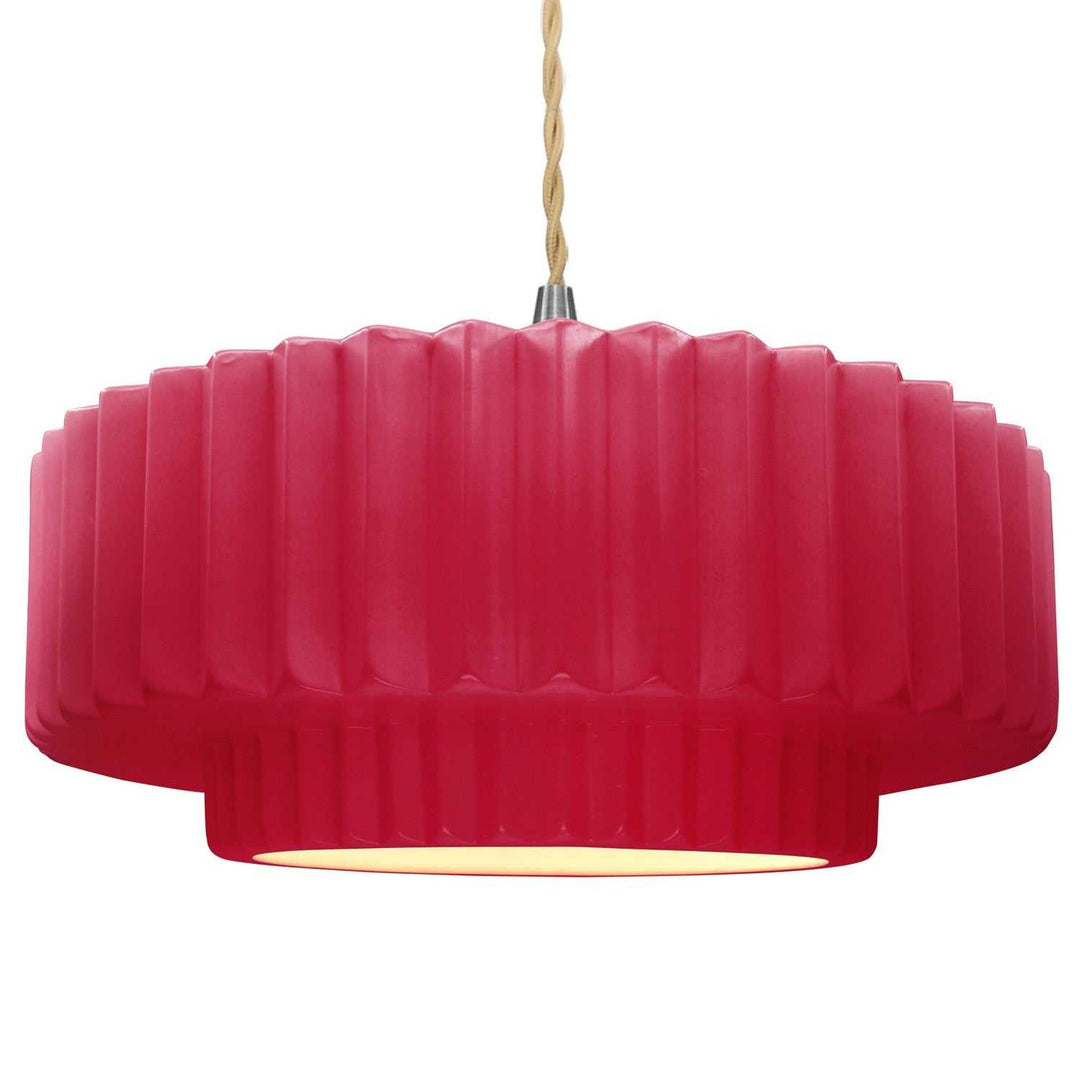 Radiance One Light Pendant in Cerise Justice Designs