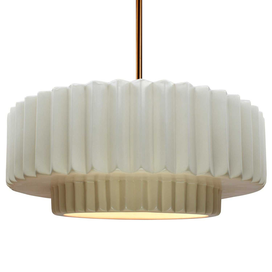 Radiance One Light Pendant in Matte White Justice Designs
