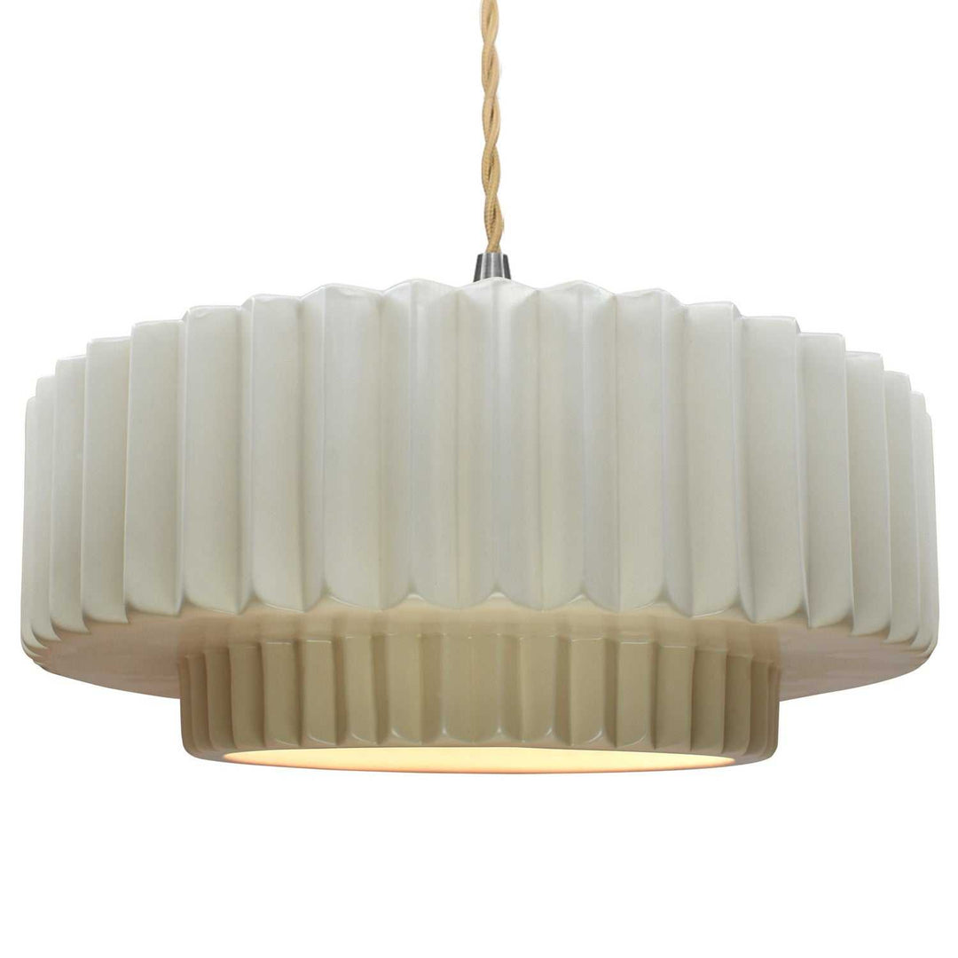 Radiance One Light Pendant in Matte White Justice Designs
