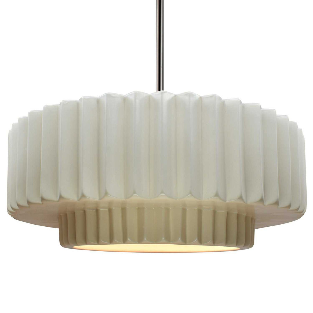 Radiance One Light Pendant in Matte White Justice Designs