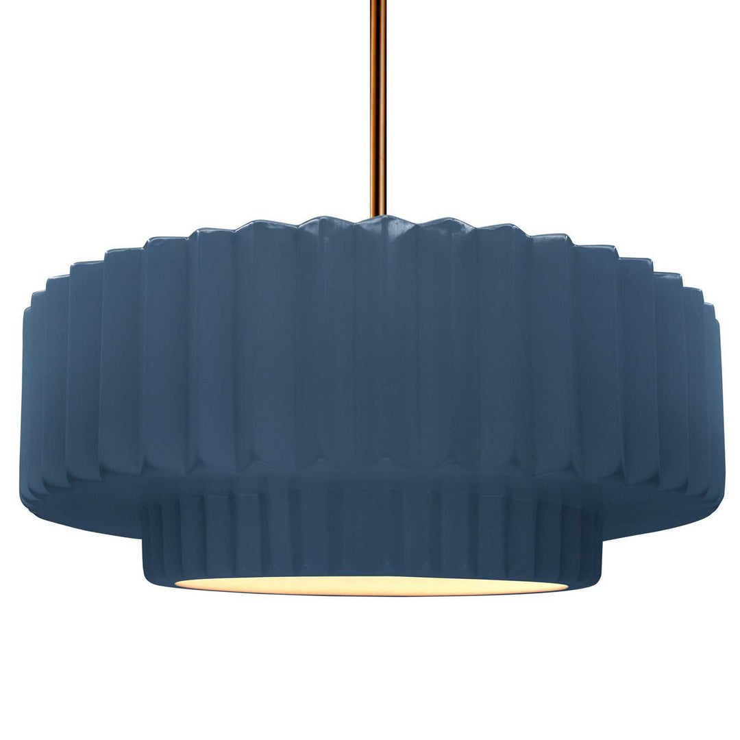 Radiance One Light Pendant in Midnight Sky w/ Matte White Justice Designs