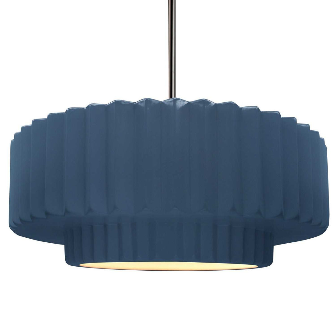 Radiance One Light Pendant in Midnight Sky w/ Matte White Justice Designs
