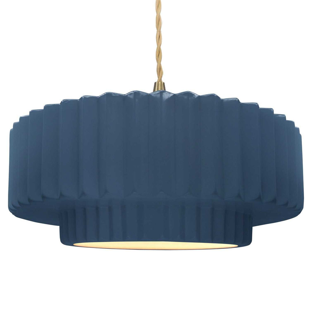 Radiance One Light Pendant in Midnight Sky Justice Designs