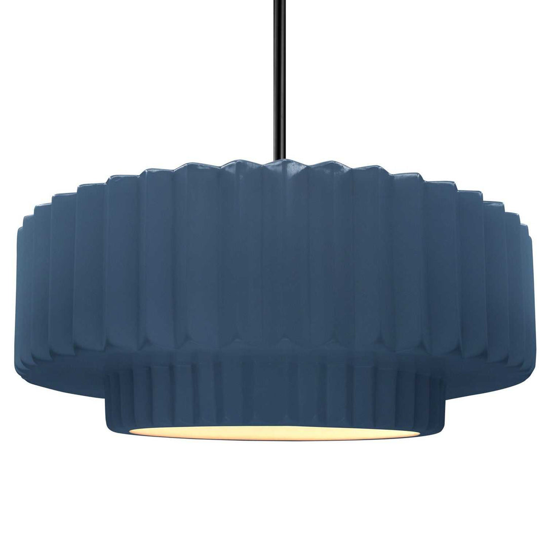Radiance One Light Pendant in Midnight Sky Justice Designs