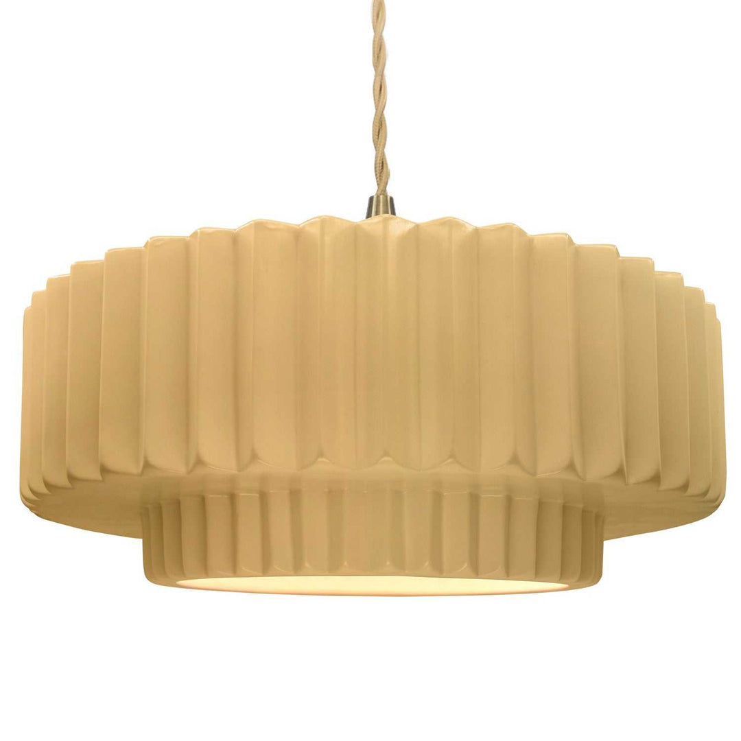 Radiance One Light Pendant in Muted Yellow Justice Designs