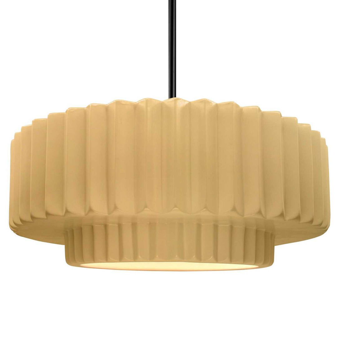 Radiance One Light Pendant in Muted Yellow Justice Designs