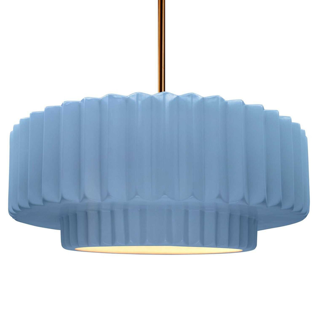 Radiance One Light Pendant in Sky Blue Justice Designs