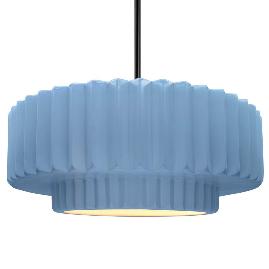 Radiance One Light Pendant in Sky Blue Justice Designs