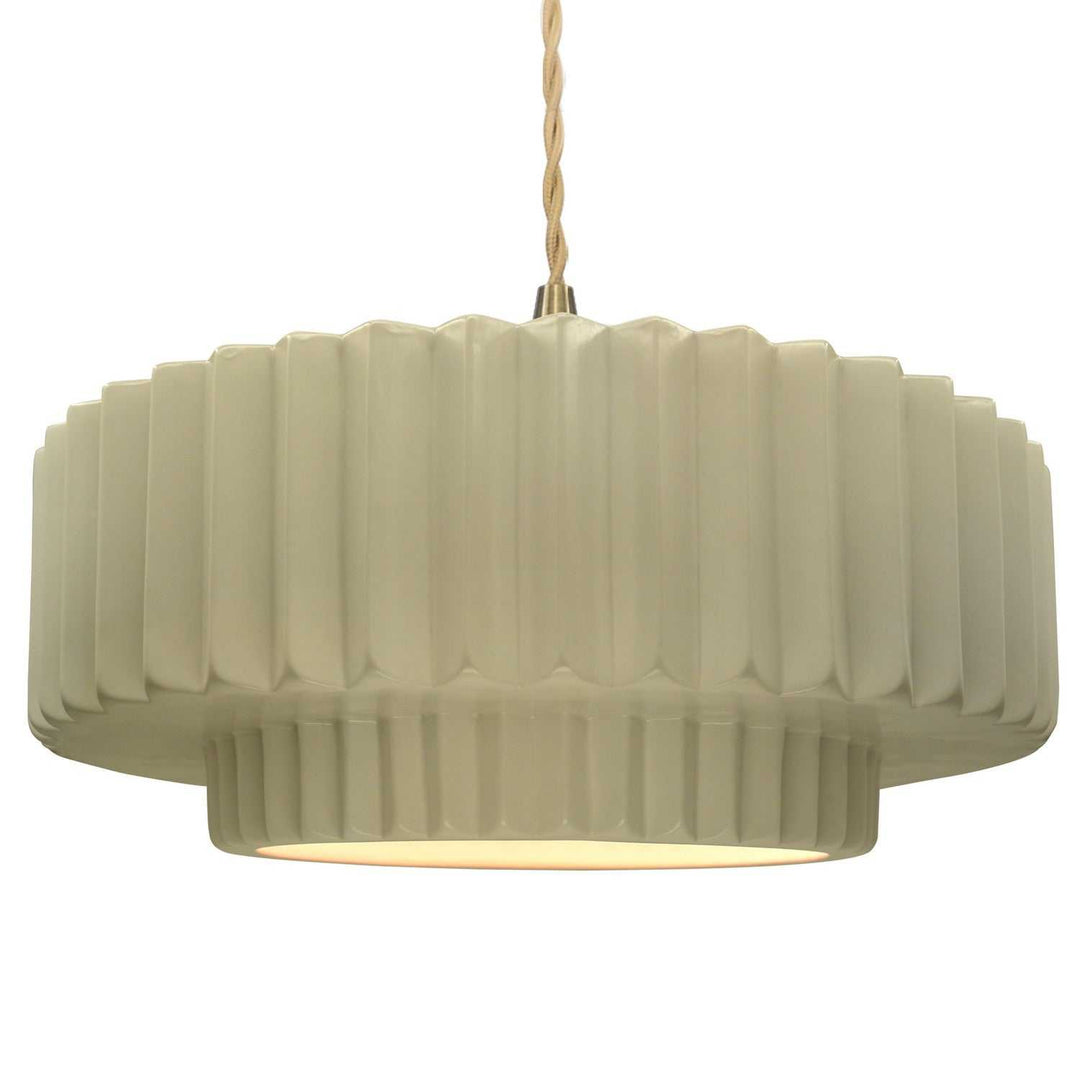 Radiance One Light Pendant in Vanilla (Gloss) Justice Designs