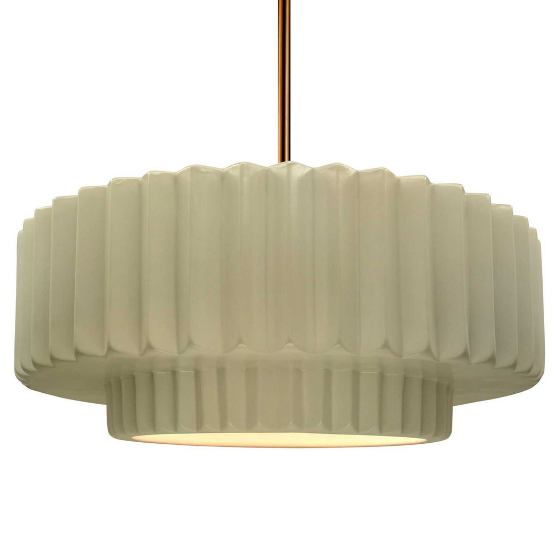 Radiance One Light Pendant in Vanilla (Gloss) Justice Designs