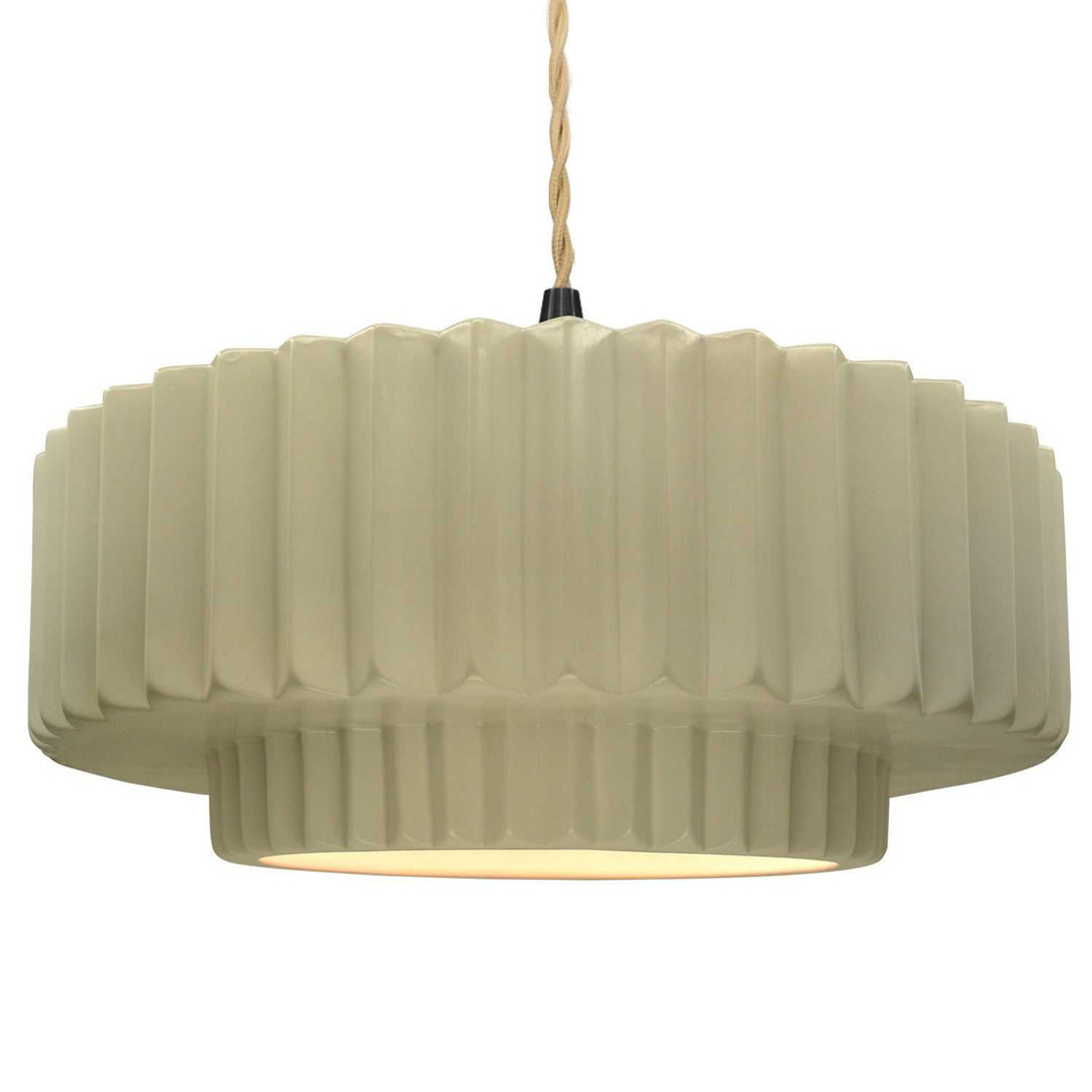 Radiance One Light Pendant in Vanilla (Gloss) Justice Designs