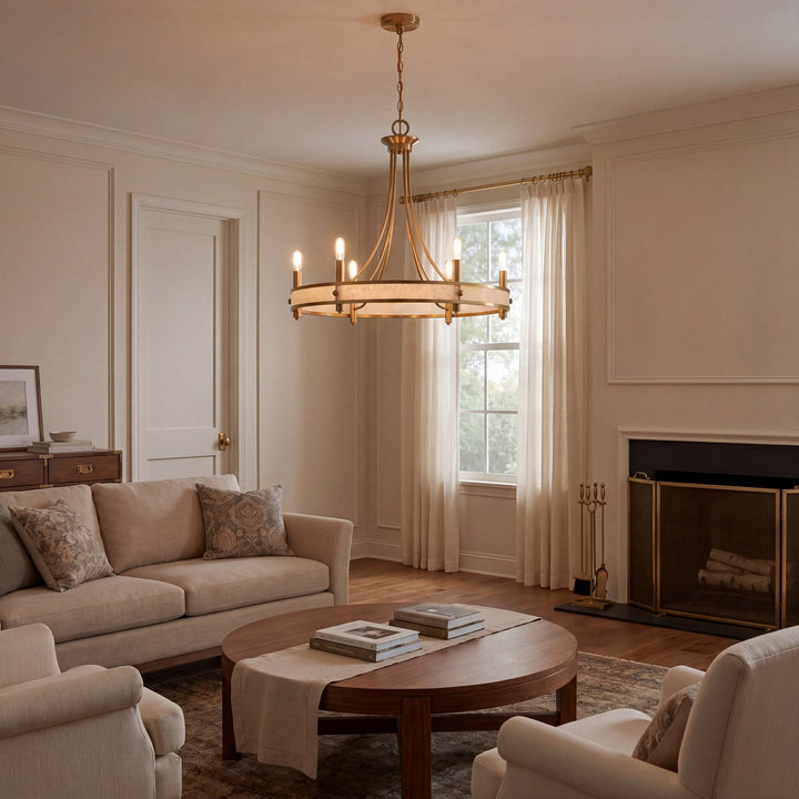 Savoy House - 1-2053-6-322 - Six Light Chandelier - Camden - Warm Brass