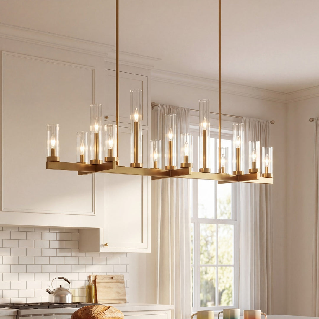 Savoy House - 1-2636-13-322 - 13 Light Linear Chandelier - Carina - Warm Brass