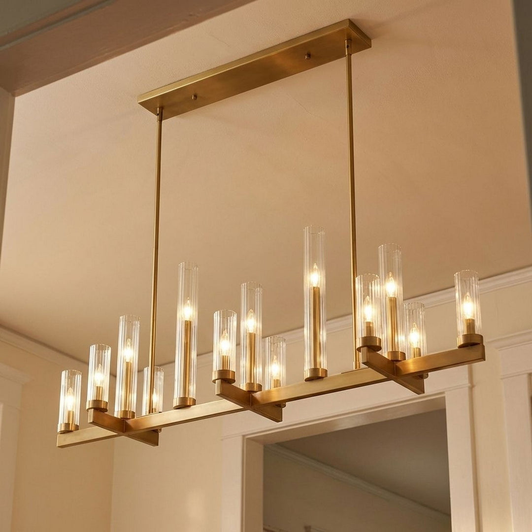 Savoy House - 1-2636-13-322 - 13 Light Linear Chandelier - Carina - Warm Brass