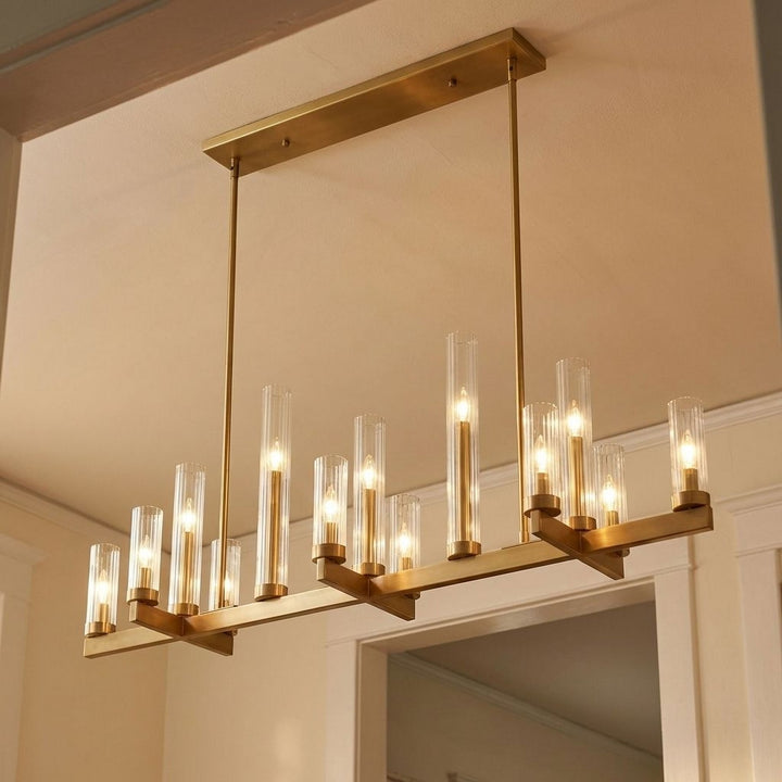 Savoy House - 1-2636-13-322 - 13 Light Linear Chandelier - Carina - Warm Brass