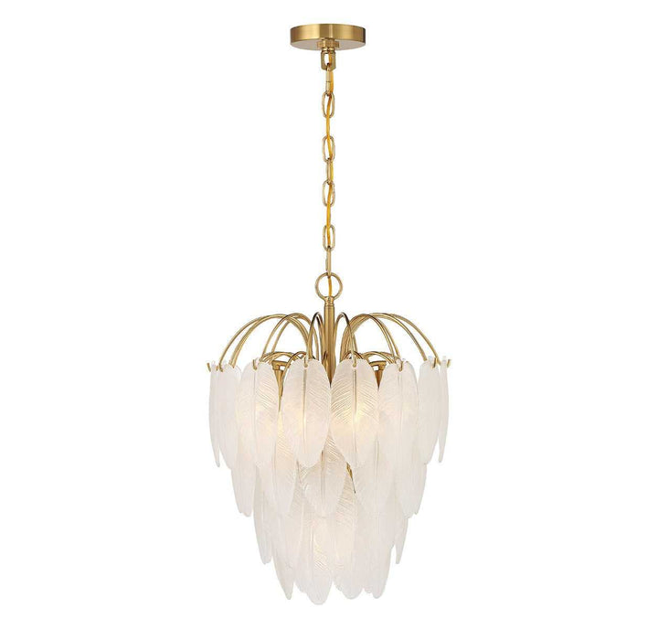 Boa Five Light Chandelier in Warm Brass Savoy House