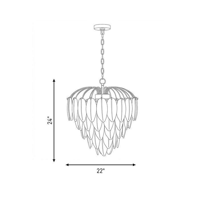 Savoy House - 1-3508-6-322 - Six Light Chandelier - Boa - Warm Brass