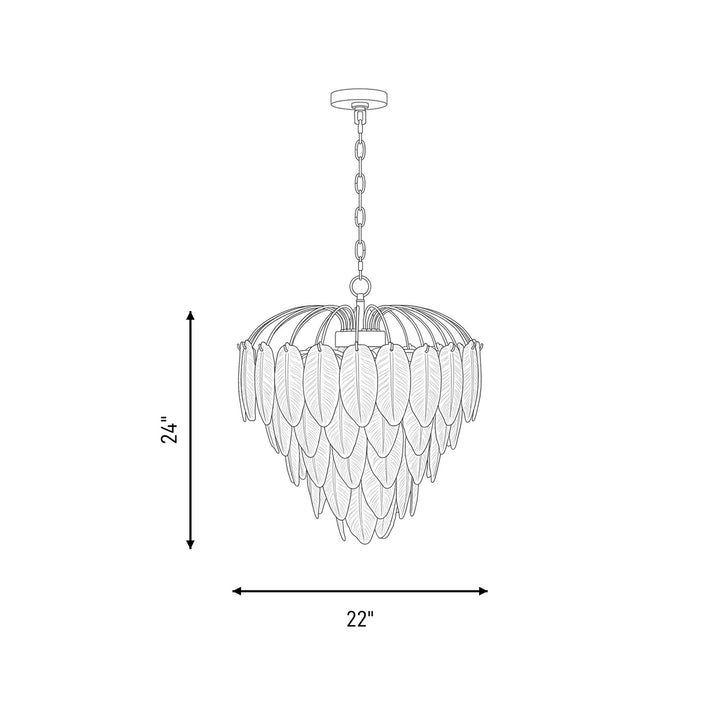 Savoy House - 1-3508-6-322 - Six Light Chandelier - Boa - Warm Brass