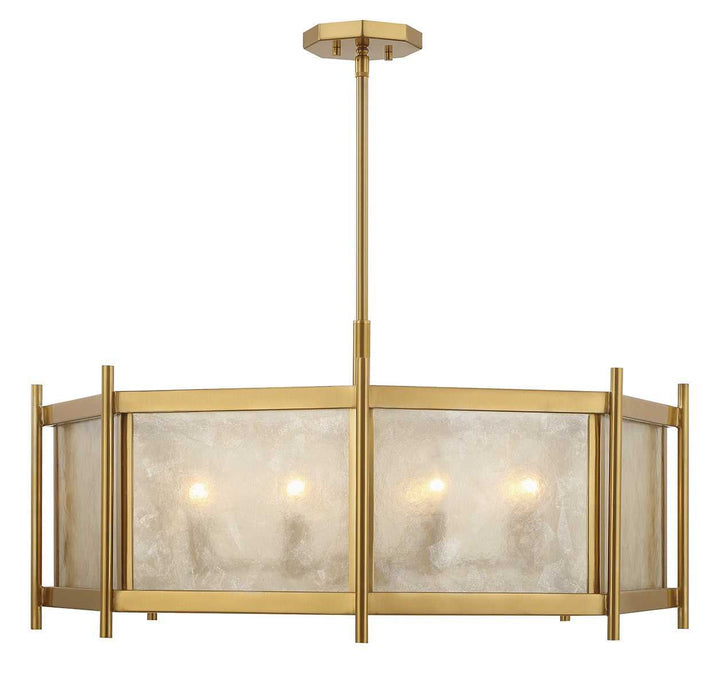 Jacobs Eight Light Chandelier in Warm Brass Savoy House