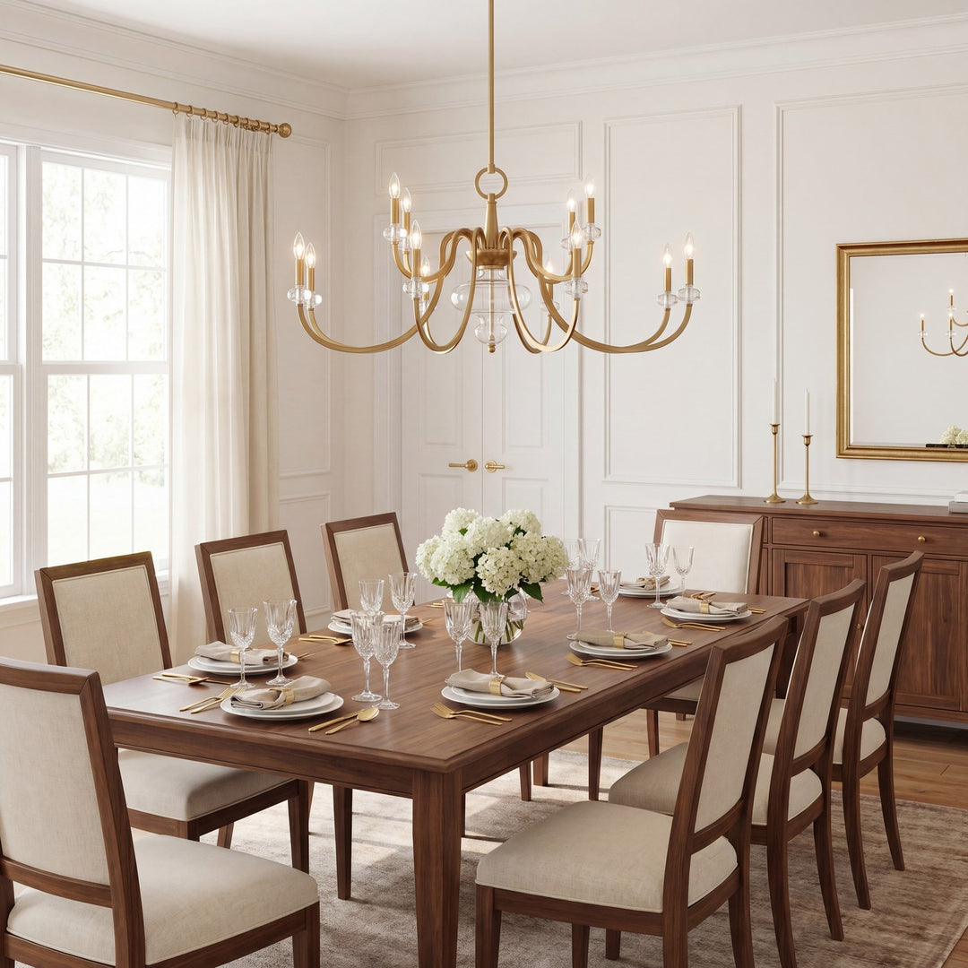 Savoy House - 1-5803-12-322 - 12 Light Chandelier - Bergdorf - Warm Brass