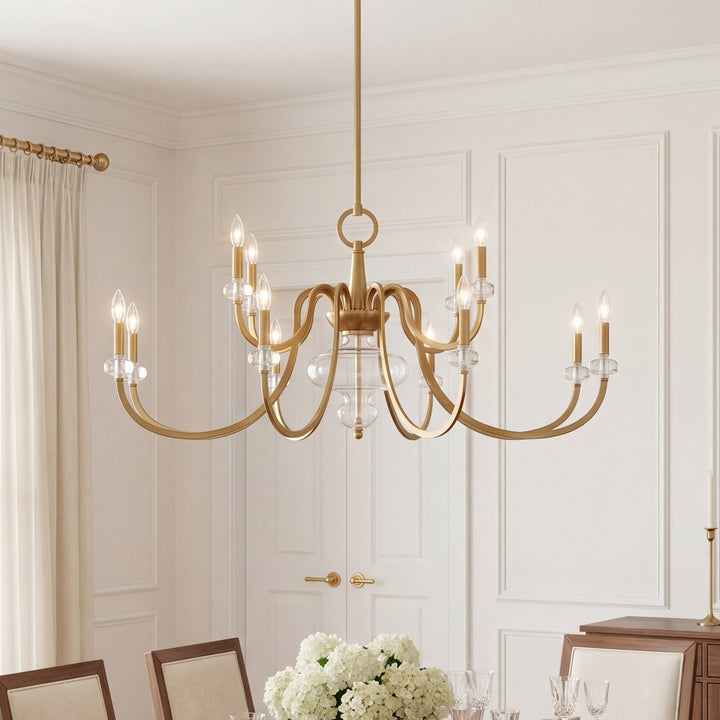 Savoy House - 1-5803-12-322 - 12 Light Chandelier - Bergdorf - Warm Brass