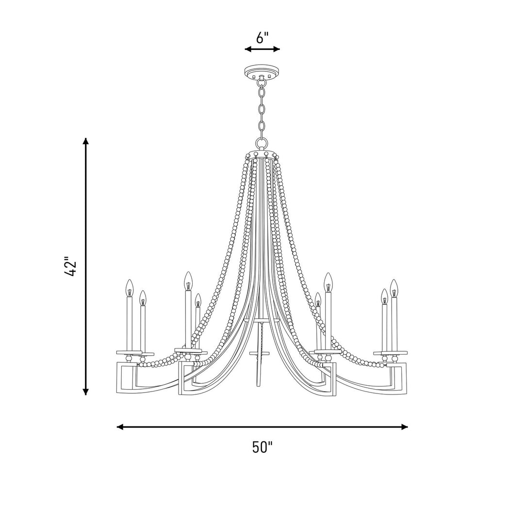 Savoy House - 1-8805-9-322 - Nine Light Chandelier - Helen - Warm Brass