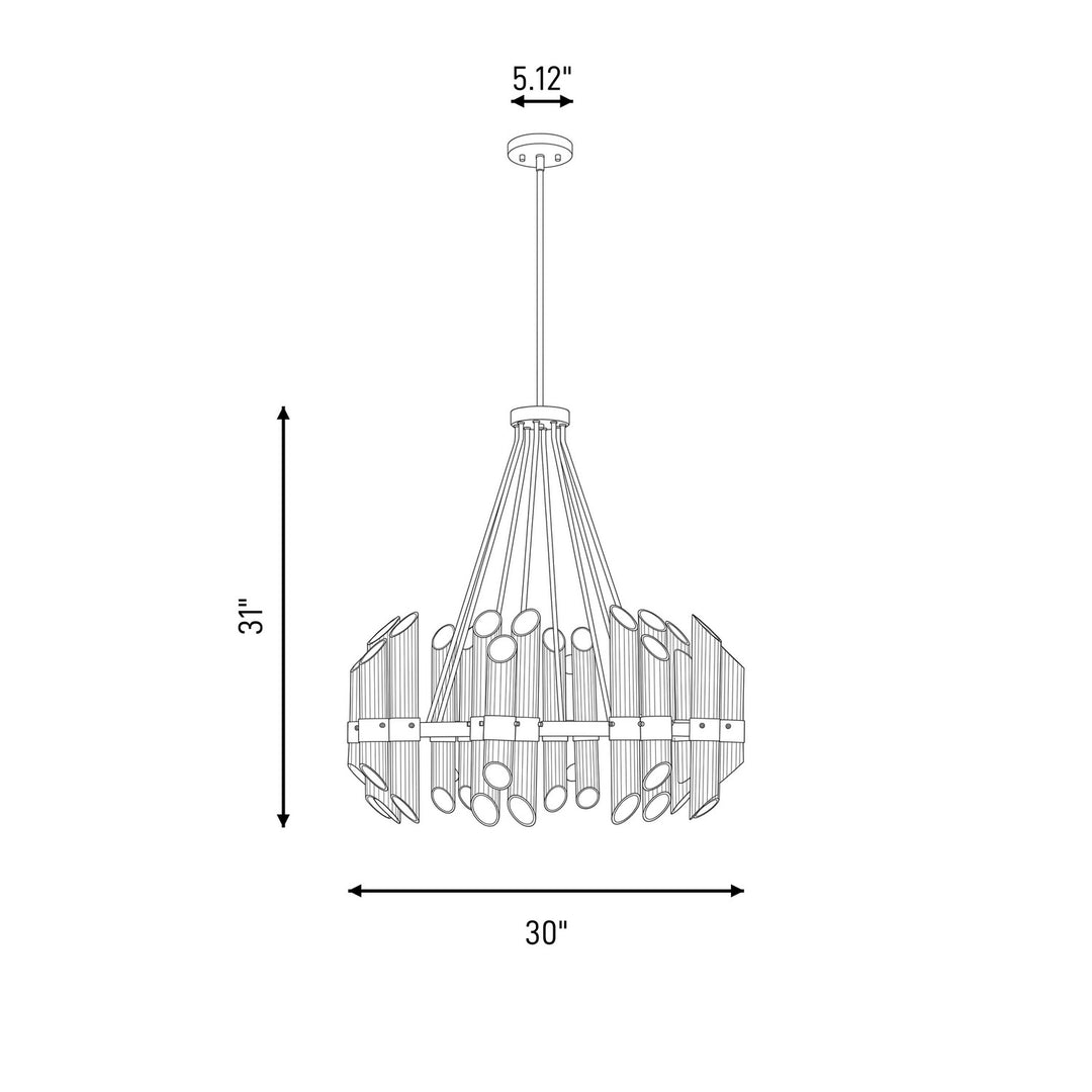 Savoy House - 1-9105-8-322 - Eight Light Chandelier - Biltmore - Warm Brass