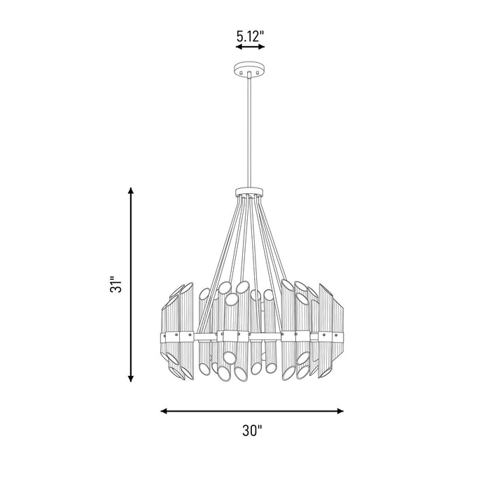 Savoy House - 1-9105-8-322 - Eight Light Chandelier - Biltmore - Warm Brass