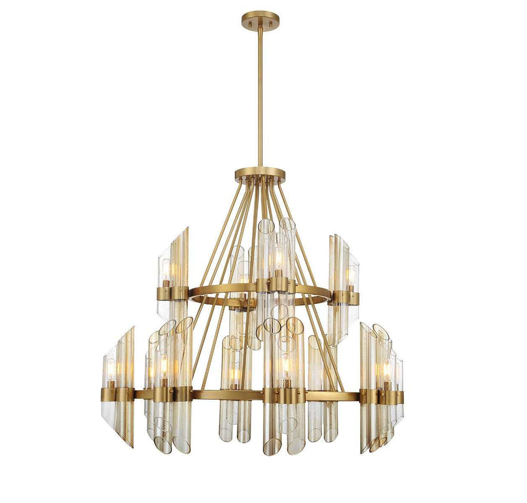 Biltmore 12 Light Chandelier in Warm Brass Savoy House