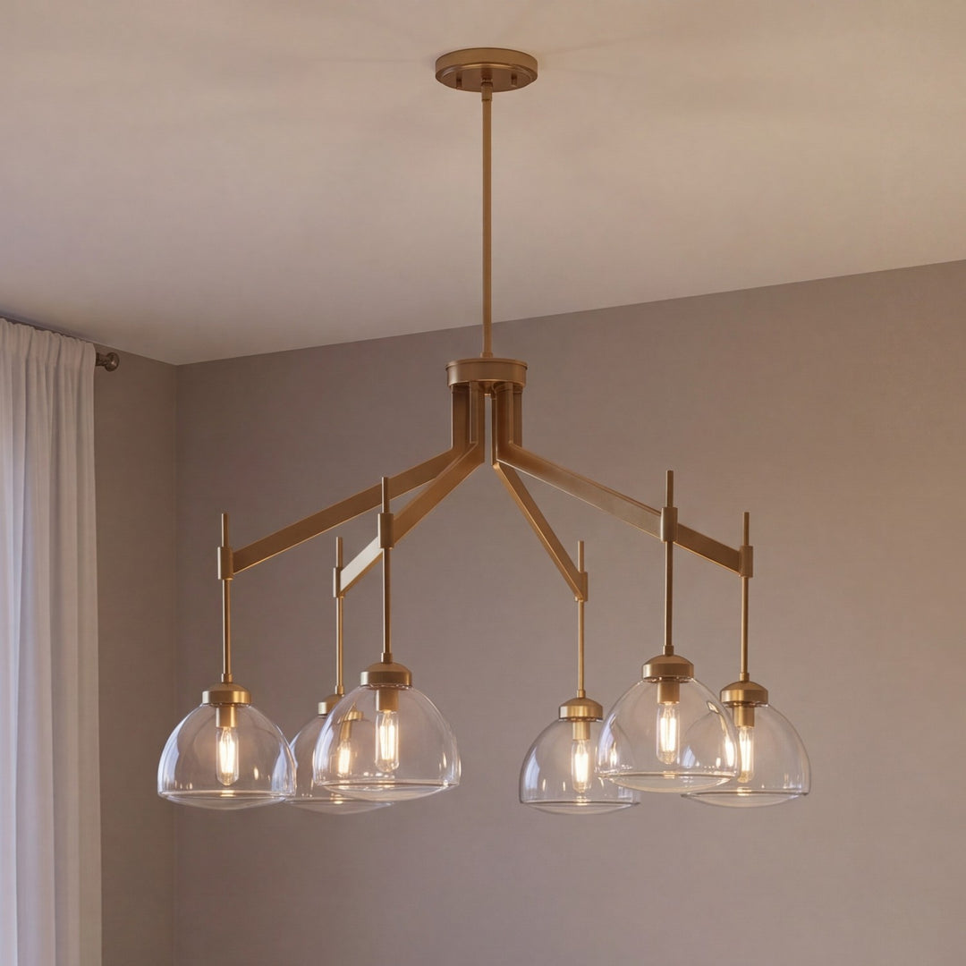 Savoy House - 1-9841-6-322 - Six Light Chandelier - Corbin - Warm Brass