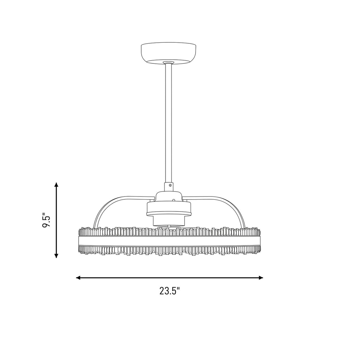 Savoy House - 24-FD-555-322 - LED Fan D'Lier - Corona - Warm Brass