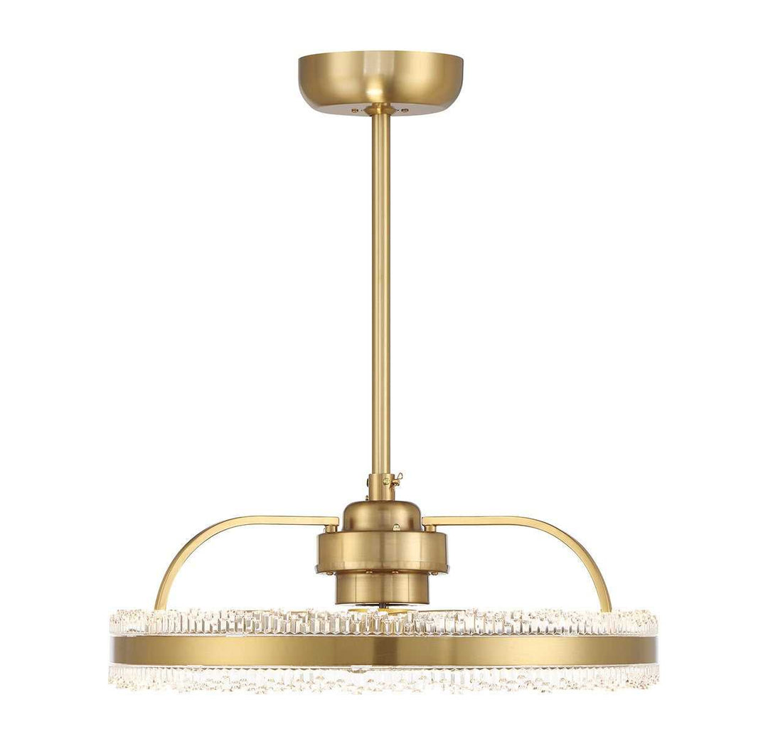 Corona LED Fan D'Lier in Warm Brass Savoy House